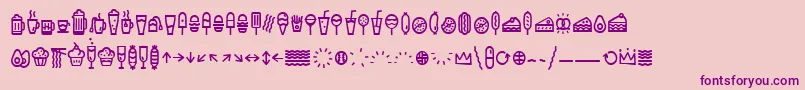 EscalopeSoftIcons Font – Purple Fonts on Pink Background