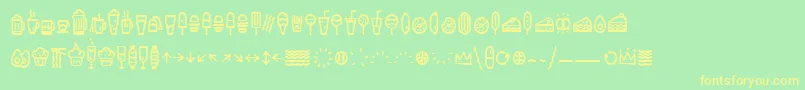 EscalopeSoftIcons Font – Yellow Fonts on Green Background