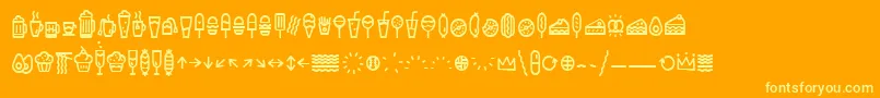 EscalopeSoftIcons Font – Yellow Fonts on Orange Background