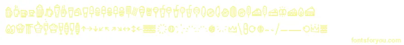 EscalopeSoftIcons Font – Yellow Fonts on White Background