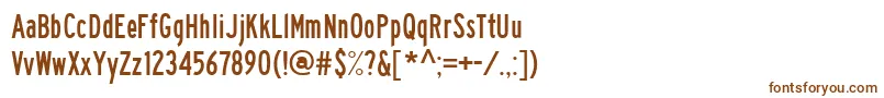 Hwygcond-fontti – ruskeat fontit valkoisella taustalla