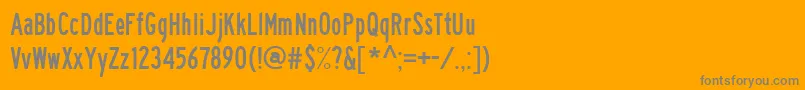 フォントHwygcond – オレンジの背景に灰色の文字