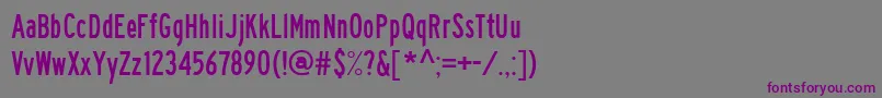 Шрифт Hwygcond – фиолетовые шрифты на сером фоне
