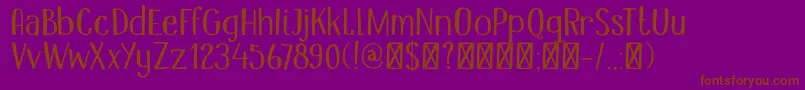 DkMandolin Font – Brown Fonts on Purple Background