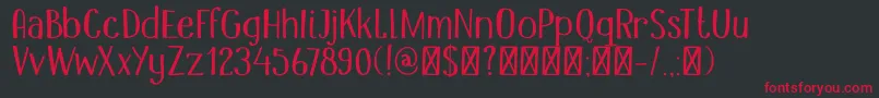 DkMandolin Font – Red Fonts on Black Background