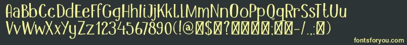 DkMandolin Font – Yellow Fonts on Black Background