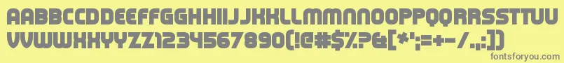 CapitalClickbait-Schriftart – Graue Schriften auf gelbem Hintergrund