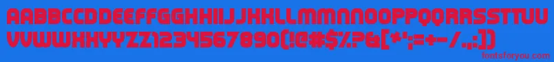 CapitalClickbait Font – Red Fonts on Blue Background