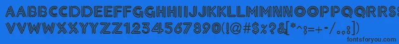 Neonthck Font – Black Fonts on Blue Background