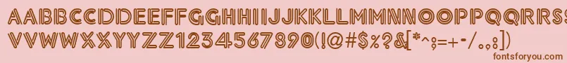 Neonthck Font – Brown Fonts on Pink Background