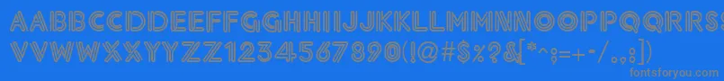 Neonthck Font – Gray Fonts on Blue Background