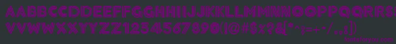 Neonthck-Schriftart – Violette Schriften auf schwarzem Hintergrund