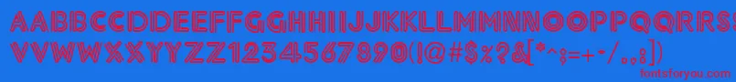 Police Neonthck – polices rouges sur fond bleu