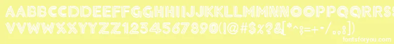 Neonthck Font – White Fonts on Yellow Background