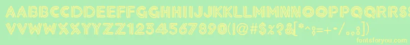 Neonthck Font – Yellow Fonts on Green Background