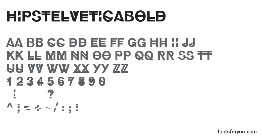 Schriftart HipstelveticaBold – Alphabet, Zahlen, spezielle Symbole