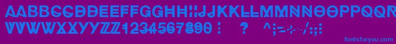 HipstelveticaBold Font – Blue Fonts on Purple Background