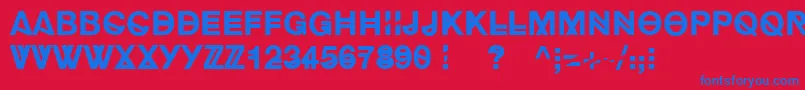 Шрифт HipstelveticaBold – синие шрифты на красном фоне