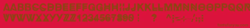 HipstelveticaBold Font – Brown Fonts on Red Background
