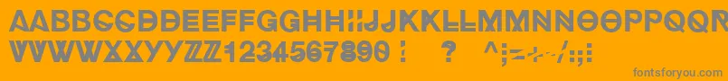 フォントHipstelveticaBold – オレンジの背景に灰色の文字