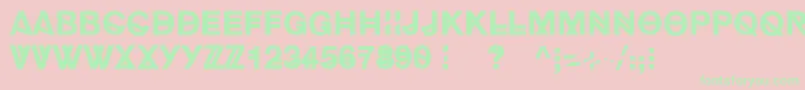 HipstelveticaBold Font – Green Fonts on Pink Background