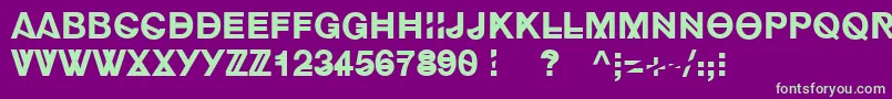 HipstelveticaBold Font – Green Fonts on Purple Background