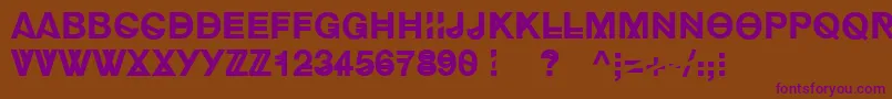 HipstelveticaBold Font – Purple Fonts on Brown Background