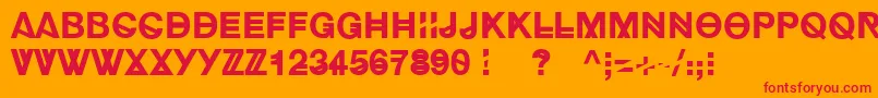 Шрифт HipstelveticaBold – красные шрифты на оранжевом фоне