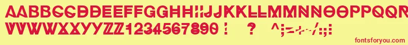 HipstelveticaBold Font – Red Fonts on Yellow Background