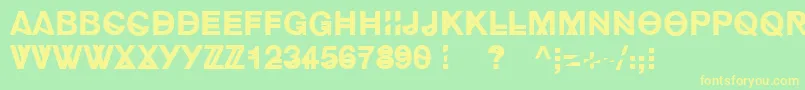 HipstelveticaBold Font – Yellow Fonts on Green Background