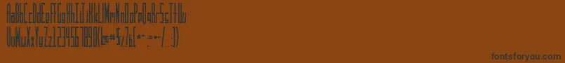 Czcionka TruckRocketry – czarne czcionki na brązowym tle