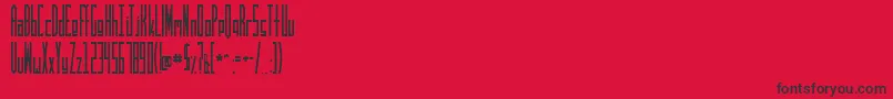 TruckRocketry Font – Black Fonts on Red Background
