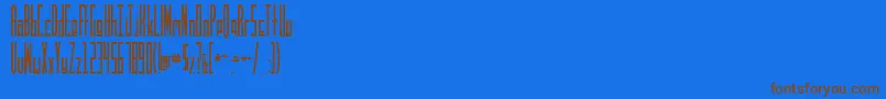 TruckRocketry Font – Brown Fonts on Blue Background