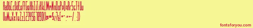 フォントTruckRocketry – 赤い文字の黄色い背景