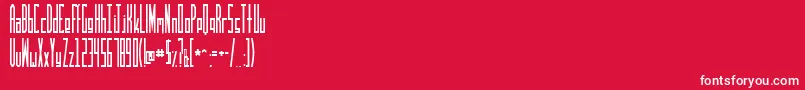 TruckRocketry Font – White Fonts on Red Background