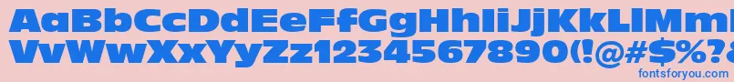 Incised901NordBt-Schriftart – Blaue Schriften auf rosa Hintergrund