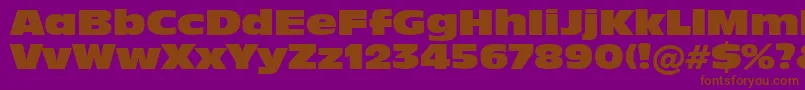 フォントIncised901NordBt – 紫色の背景に茶色のフォント