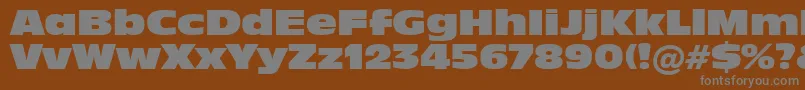 フォントIncised901NordBt – 茶色の背景に灰色の文字
