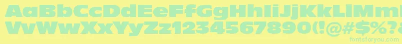 Incised901NordBt Font – Green Fonts on Yellow Background