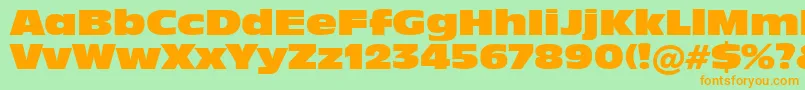 Incised901NordBt Font – Orange Fonts on Green Background
