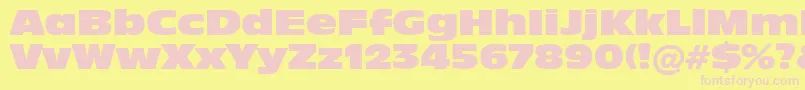フォントIncised901NordBt – ピンクのフォント、黄色の背景