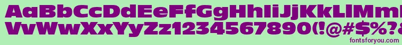 Police Incised901NordBt – polices violettes sur fond vert