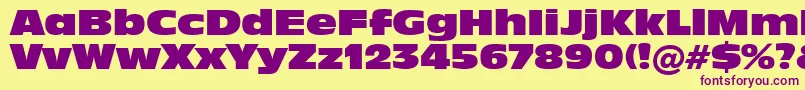 Incised901NordBt Font – Purple Fonts on Yellow Background