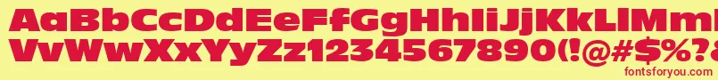Incised901NordBt Font – Red Fonts on Yellow Background