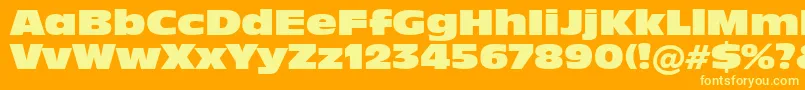 Incised901NordBt Font – Yellow Fonts on Orange Background