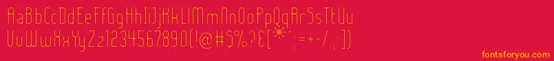 LadyIceExtraLight Font – Orange Fonts on Red Background