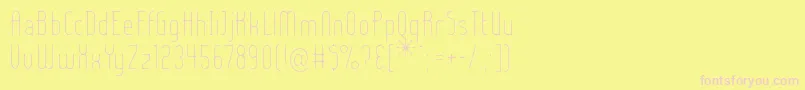 LadyIceExtraLight Font – Pink Fonts on Yellow Background