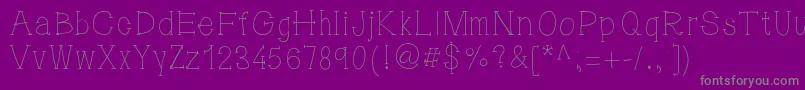5pm2-Schriftart – Graue Schriften auf violettem Hintergrund