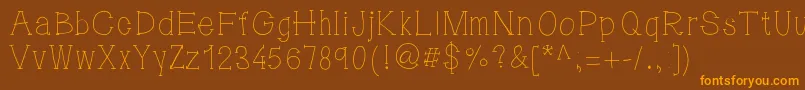 Шрифт 5pm2 – оранжевые шрифты на коричневом фоне