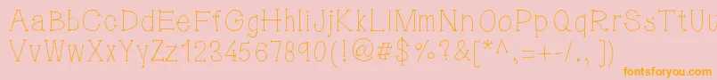 5pm2 Font – Orange Fonts on Pink Background